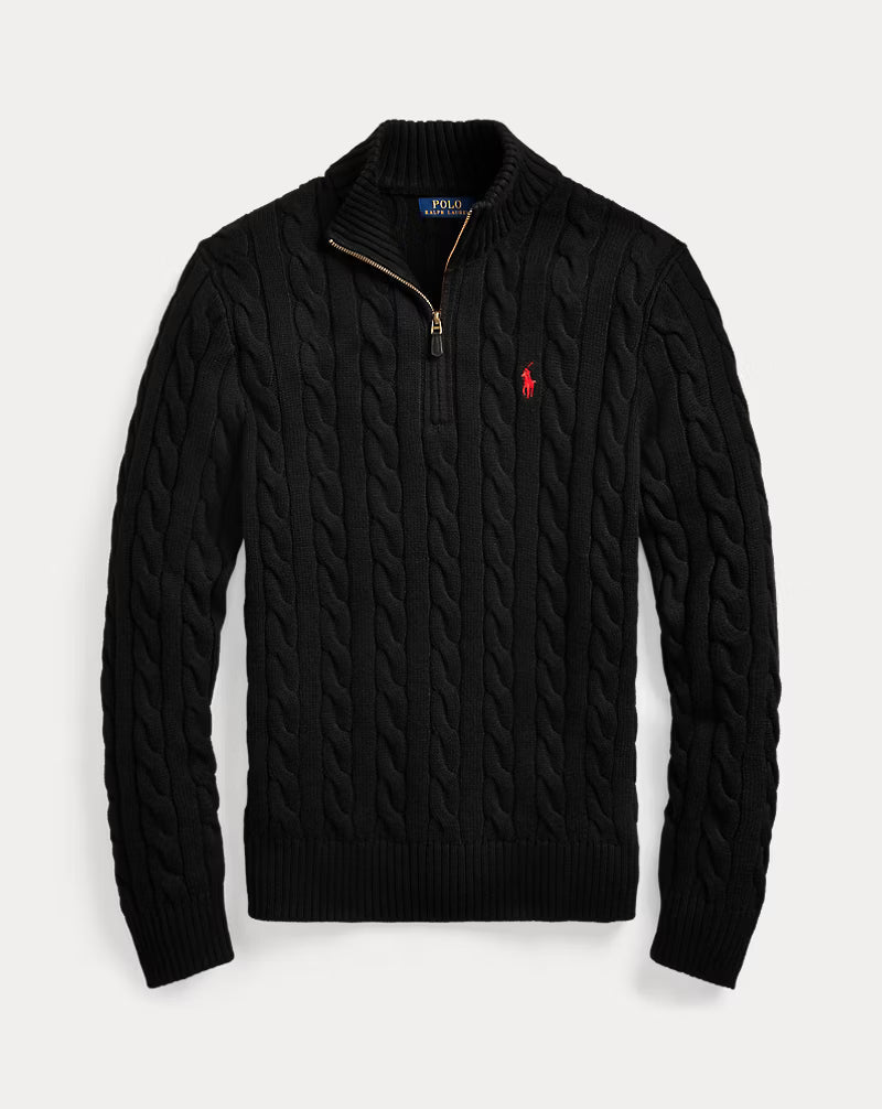 Cable Knit Quarter Zip