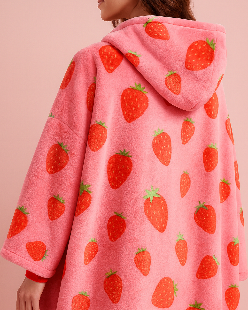 FAYVIOR STRAWBERRY BLANKET HOODIE