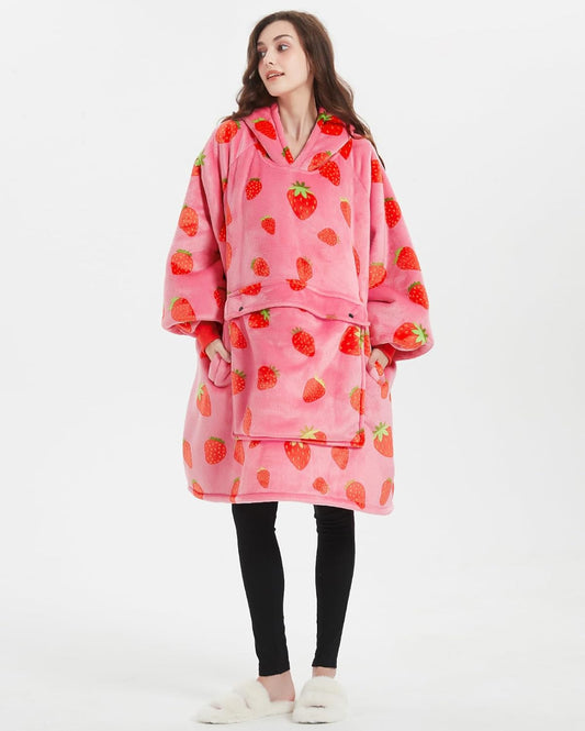 FAYVIOR STRAWBERRY BLANKET HOODIE