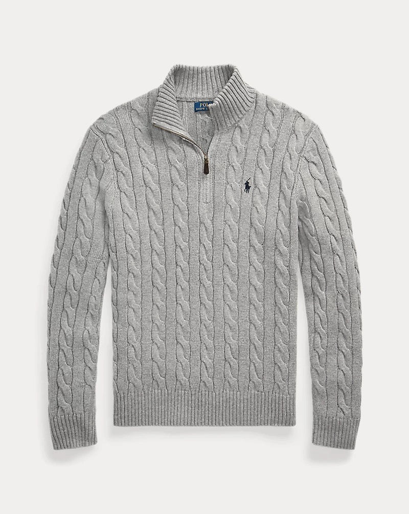 Cable Knit Quarter Zip