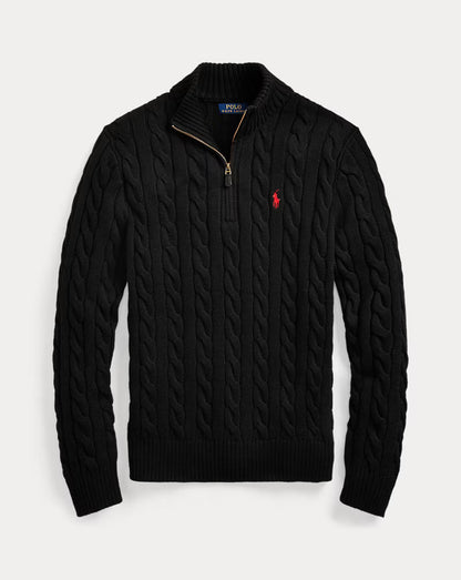 Cable Knit Quarter Zip