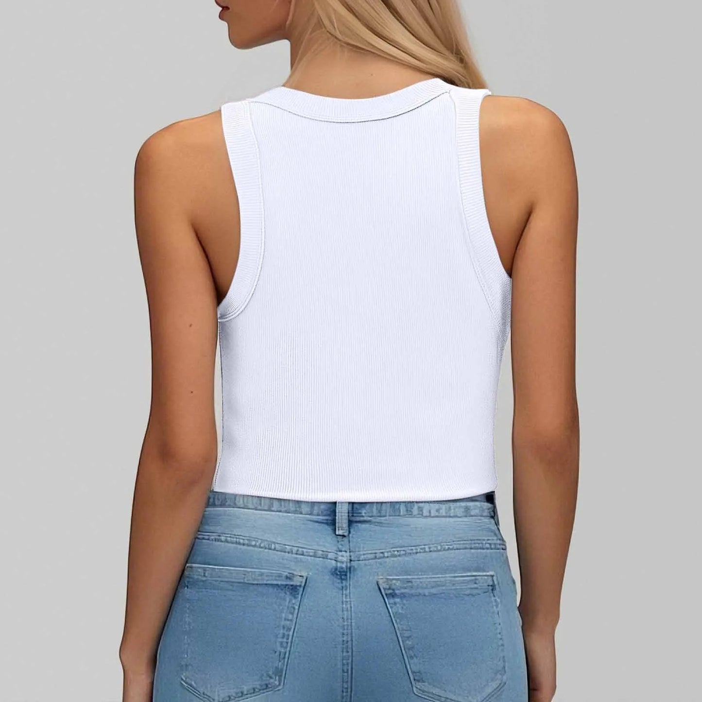 FAYVIOR Round Neck Built-in Bra Tank Top