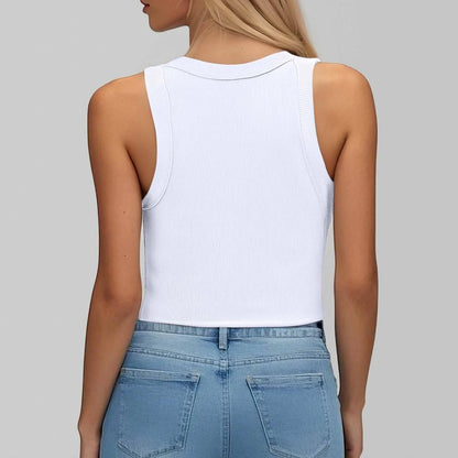 FAYVIOR Round Neck Built-in Bra Tank Top