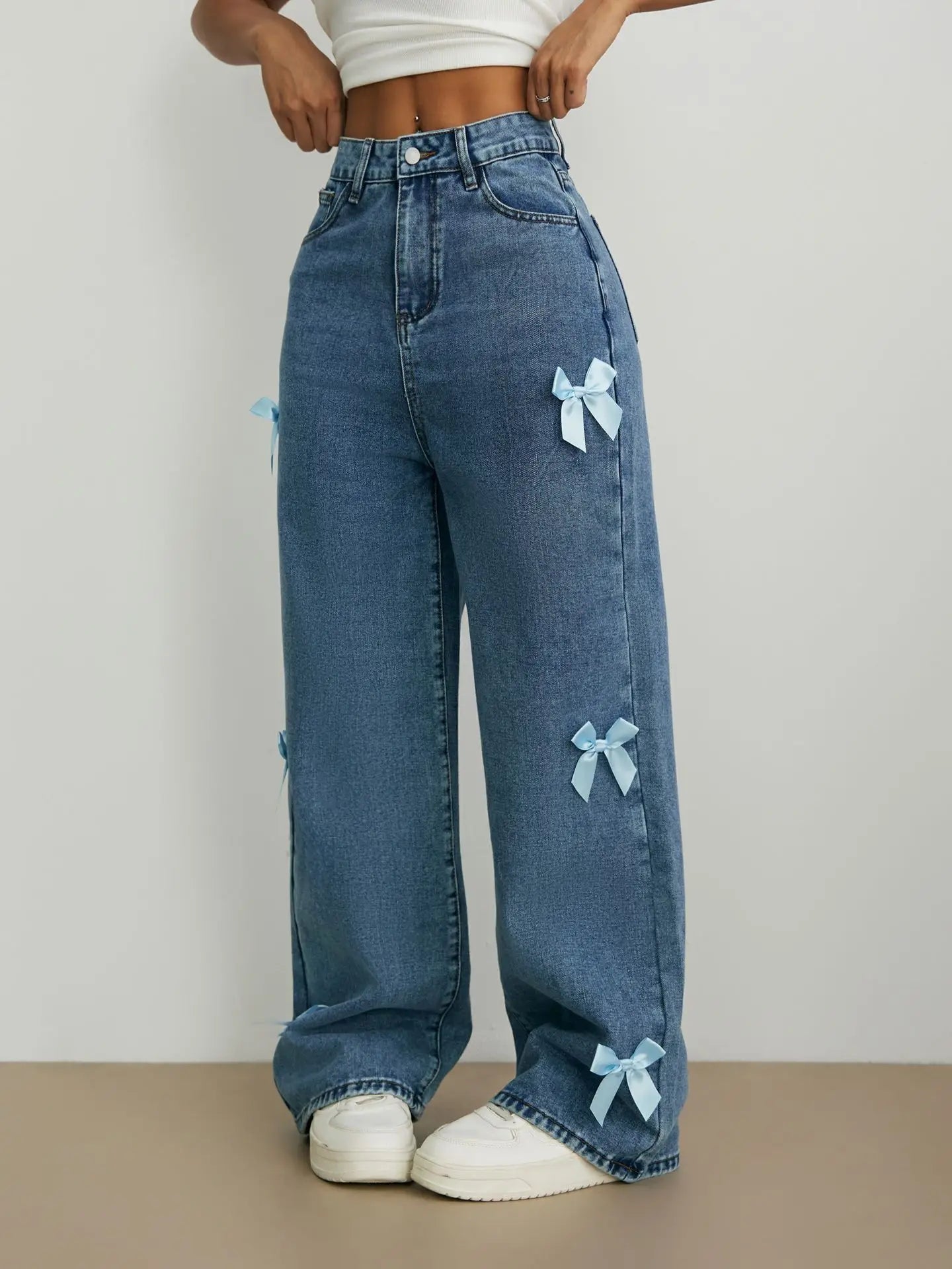 FAYVIOR | Women's Wide Leg Denim Pants
