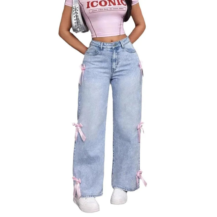 FAYVIOR | Women's Wide Leg Denim Pants