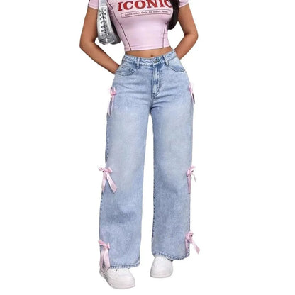 FAYVIOR | Women's Wide Leg Denim Pants