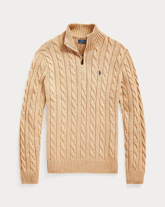 Cable Knit Quarter Zip